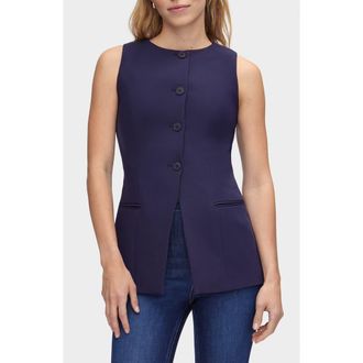 Aligne Leo Collarless Vest in Navy at Nordstrom Rack, Size 2