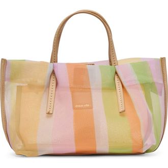Dolce Vita Selene Mesh Tote Bag in Pink Stripe Multi at Nordstrom