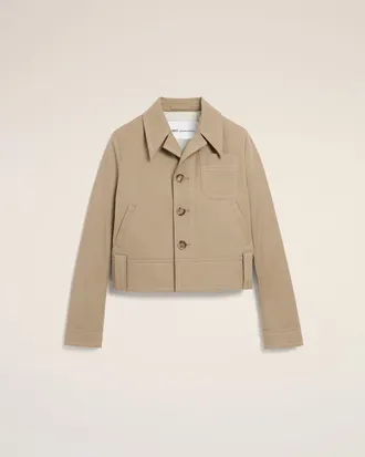 Ami Beige Cotton Buttoned Jacket Beige - XXS - for Women