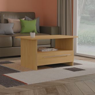 Welcome Furniture Sofia Ready Assembled Bottom Drawer Coffee Table in Modern Oak - Welcome Furniture | TJ Hughes