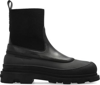 Moncler Schoenen, Dames, Zwart, 40 1/2 EU, Leer, Vera Edge Leren Enkellaarsjes