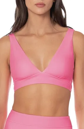 Maaji Pink Allure V-Neck Bikini Top at Nordstrom, Size X-Large