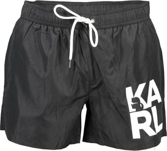 Karl Lagerfeld Zwarte Polyester Mannen Zwemshort