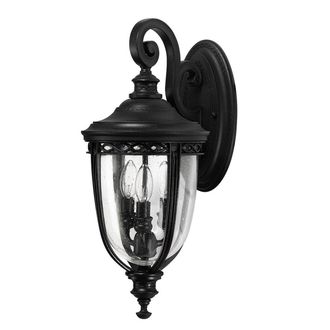 Netlighting English Bridle 3 Light Outdoor Medium Wall Lantern Light Black IP44 E14