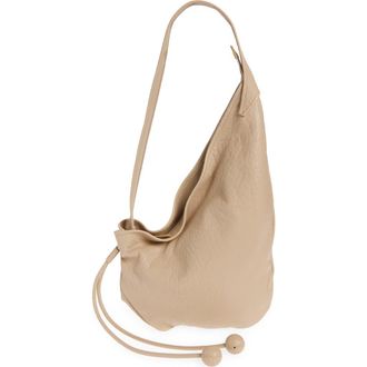 Marni Small Sling Leather Hobo Bag in Dune at Nordstrom