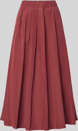 Max Mara Midi-Rock mit Baumwoll-Anteil Modell FORMICA in Dunkelrot, Gr&ouml;&szlig;e 34