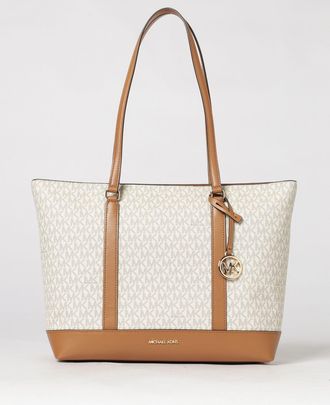 Michael Kors Borsa in cotone spalmato a grana con monogram MK stampato