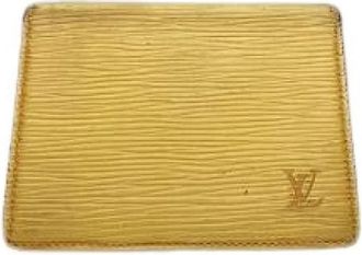 Louis Vuitton Pre-owned leren portemonnee - Dames - Vintage Accessoires - Geel - ONE Size - Leer - Vintage