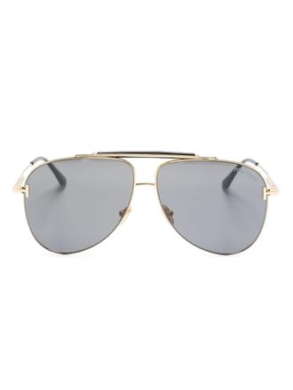 Tom Ford Eyewear Occhiali con montatura stile pilota - Oro