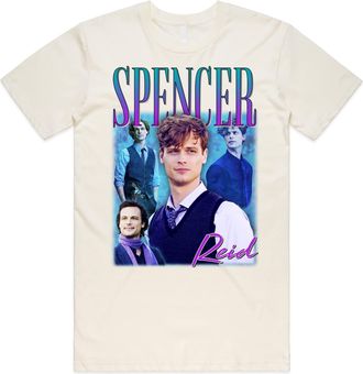 Sanfran Clothing Spencer Reid Homage Top Film Movie Retro 90s Actor Gift Unisex T-Shirt Extra Large/Natural