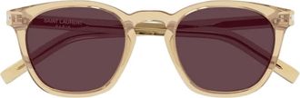 Saint Laurent Eyewear Zonnebril met rond montuur - Beige