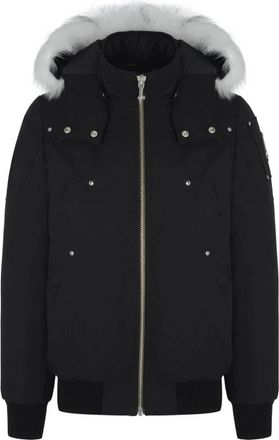 Moose Knuckles Bomber Jackets, male, Black, M, Original Ballistic Bomber Natural Shearling Black