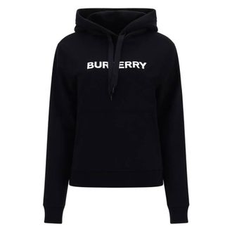 Burberry Logo Cotton Relaxed-Fit Hoodie, Size Small