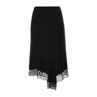 Alexander McQueen Midi Skirt - female - Alexander McQueen - Midi Skirts - Black - M - Skirts
