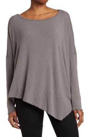 Go Couture Assymetrical Hem Dolman Sleeve Sweater in Slate at Nordstrom Rack, Size Medium