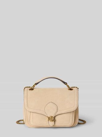 Lauren Ralph Lauren Handtasche aus Rindsleder mit Label-Applikation Modell BRADLEY in Sand, Gr&ouml;&szlig;e 1