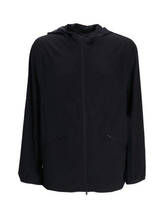 Yohji Yamamoto Running Logo Ripstop Hooded Jacket