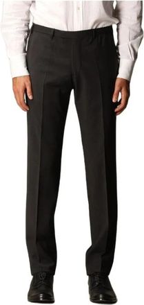 Emporio Armani Klassieke Slim Suit Broek - Heren - Nette broeken - Zwart - 3XL - Wol - Broeken