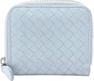 Bottega Veneta Pre-owned Wallets, female, Blue, Size: ONE SIZE Pre-owned Leather Wallet