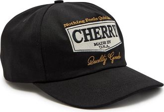 Cherry Los Angeles Logo-embroidered Woven cap - Black - One Size