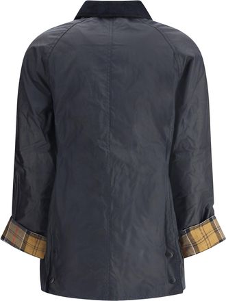 Barbour Womens Breadnell Waxed Jacket Navy Cotton