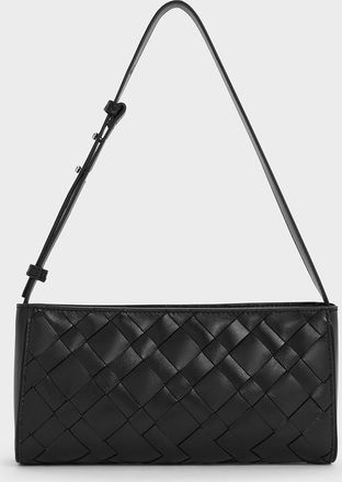 Charles & Keith Ivette Woven Elongated Shoulder Bag