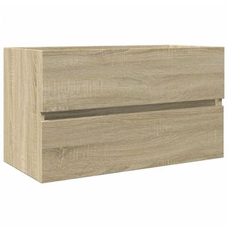 vidaXL Sink Cabinet Sonoma Oak 80x38.5x45 cm Engineered Wood Vidaxl