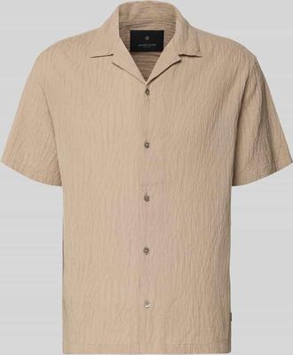 Jack & Jones Regular Fit Freizeithemd mit Reverskragen in Beige, Gr&ouml;&szlig;e XXL