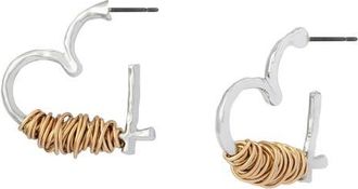 Robert Lee Morris Wire Heart Earrings in Two Tone at Nordstrom