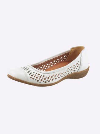 Casual Looks Ballerina CASUAL LOOKS, Damen, Gr. 36, wei&szlig;, Glattleder, Schuhe Ballerina