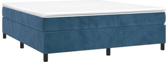 vidaXL Estructura Estructura De Cama Con Somier Terciopelo Azul Oscuro 200x200 Cm Vidaxl