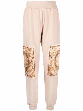Philipp Plein New Baroque print joggers - women - Cotton - L - Neutrals