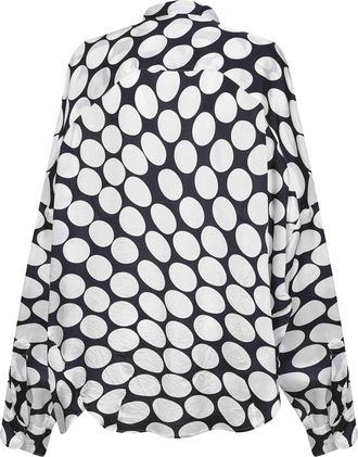 Dries Van Noten Soft Ellipses-Printed Viscose Shirt - Black