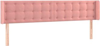 vidaXL Cabecero De Terciopelo Rosa 203x16x78/88 Cm Vidaxl