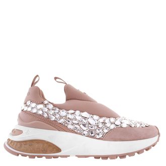 Jimmy Choo London Memphis Crystal Embellished Sneakers, Brand Size 34 ( US Size 4 )