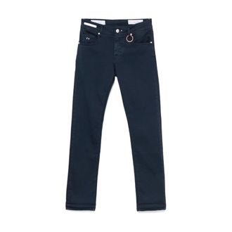 Sartoria Tramarossa Navy Blue Classic Button Jeans - male - Tramarossa - Slim-fit Trousers - Blue - W31 - Trousers