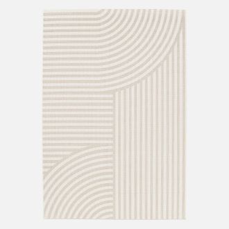 Sweeek Sweeek - Alfombra Interior/exterior Dise&ntilde;o Arcos Beige, Bellamy, 170x120x1 Cm