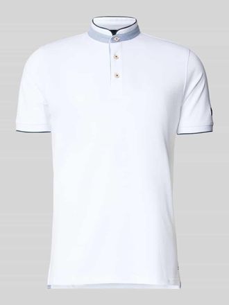 Christian Berg Regular Fit Poloshirt aus reiner Baumwolle mit Stehkragen in Weiss, Gr&ouml;&szlig;e 3XL