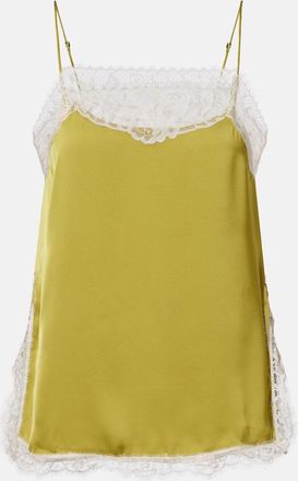 Faithfull The Brand Top lencero Hanna de sat&eacute;n con encaje