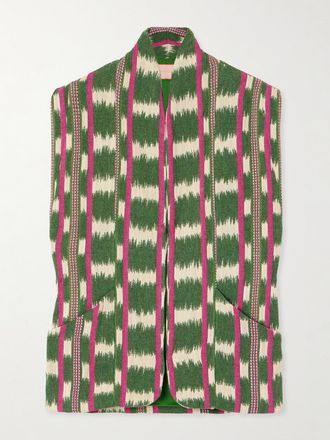 Marta Ferri Gilet In Jacquard Ramatuelle - Verde