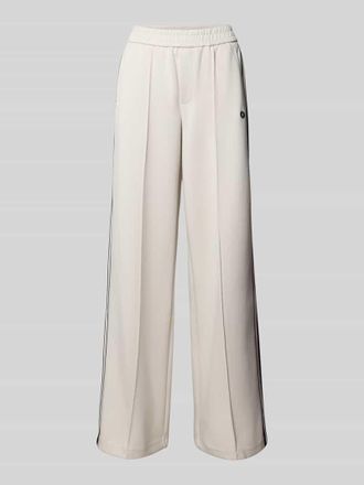 Oui Straight Leg Stoffhose mit fixierten B&uuml;gelfalten in Offwhite, Gr&ouml;&szlig;e 40