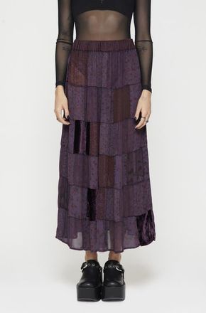 Disturbia Mabel Floral Patchwork Skirt in Purple at Nordstrom, Size 14