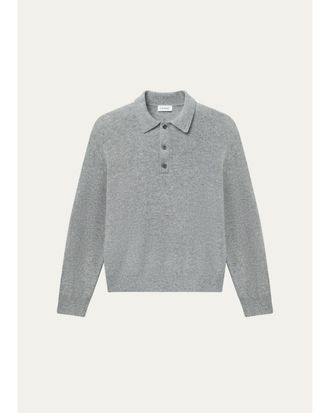 Frame Denim Mens Boiled Wool Polo Sweater