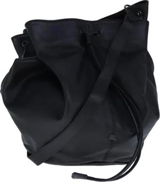 Burberry Tweedehands leren schoudertassen - Dames - Vintage Schoudertas - Zwart - ONE Size - Leer - Vintage