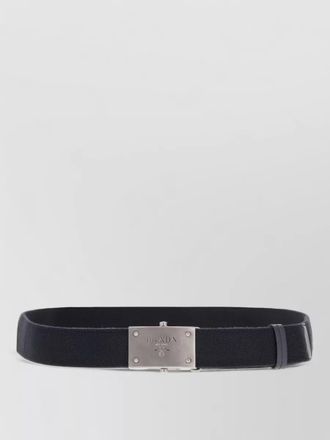 Prada logo buckle leather belt loop design