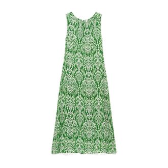 Maliparmi Dreamscape Ikat Jurk - Dames - Casual kleedjes - Groen - 2XL - Kleedjes