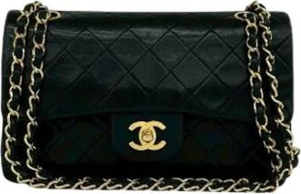 Chanel Pre-owned Vintage Pochette Schoudertas - Dames - Vintage Schoudertas - Zwart - ONE Size - Leer - Vintage