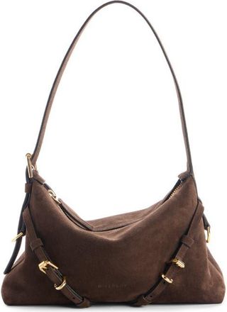 Givenchy Mini Voyou Suede Shoulder Bag in 202-Ebony Brown at Nordstrom
