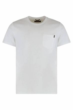 Moorer Mens Bruzio Crew Neck Short Sleeve T-Shirt In Ecru