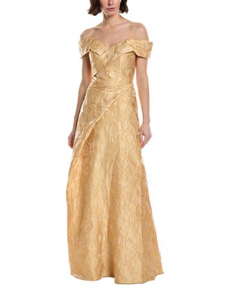Rene Ruiz Floral A-Line Gown